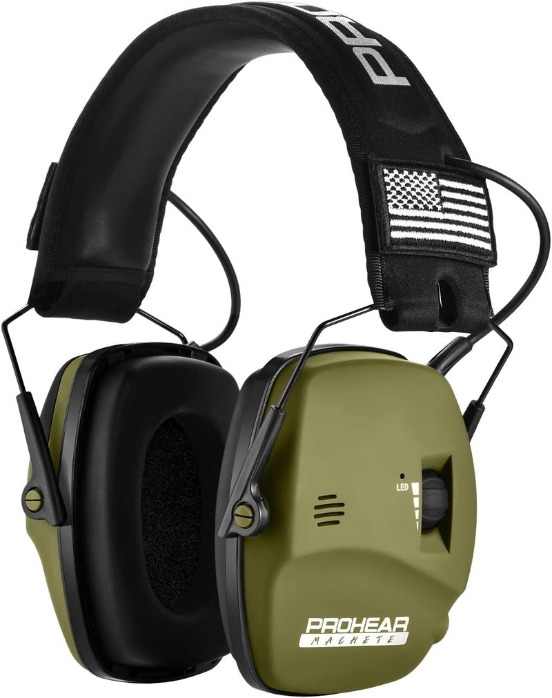 PROHEAR Digital Electronic Shooting Ear Protection 5X Sound Amplification Earmuffs, 23dB NRR Low Profile Noise Reduction Hearing Protection for Gun Range and Hunting, Green - Image 1